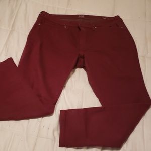 A.n.a Burgandy Skinny Jeans